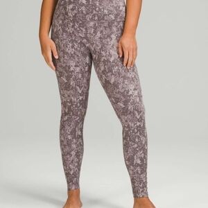Lululemon Align High Rise Grey Pink Camo Leggings EUC
